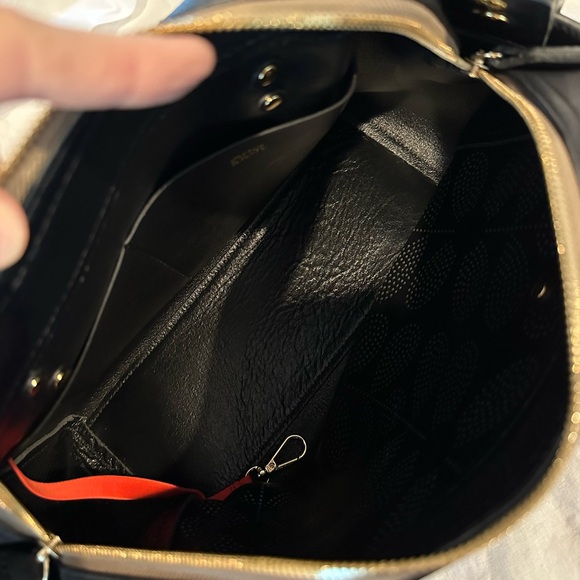 Orla Kiely Black Leather Bag - Picture 3 of 6